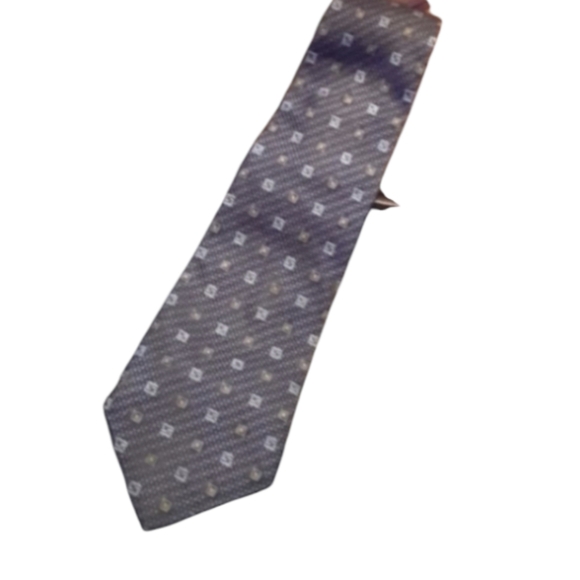 Tommy Hilfiger blue pattern silk tie - Picture 1 of 9